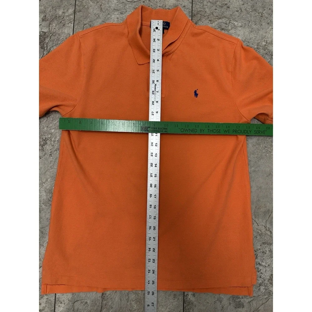 Boys Polo Ralph Lauren Shirt XL 18-20 Orange Blue‎ Horse READ DESCRIPTION